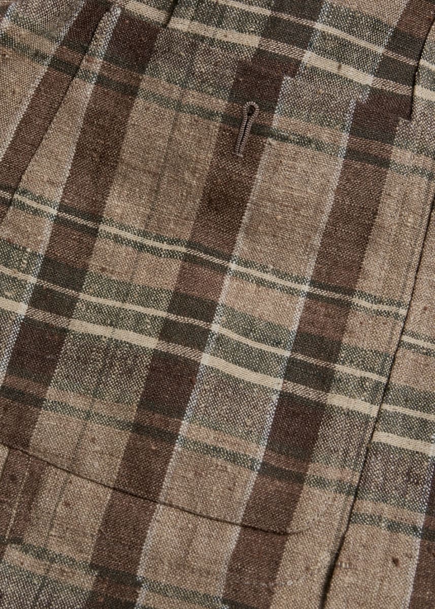 Phineas Cole Large Plaid Jacket - Mink/Brown