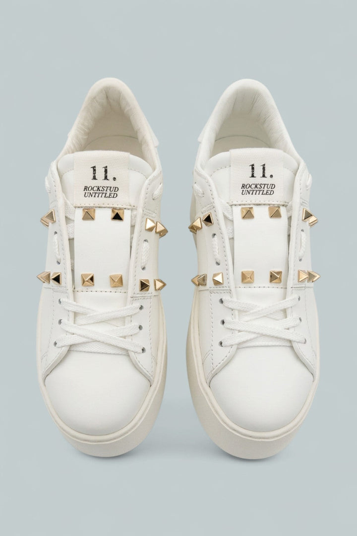 Garavani Rockstud Untitled Low Top Platform Sneakers - White