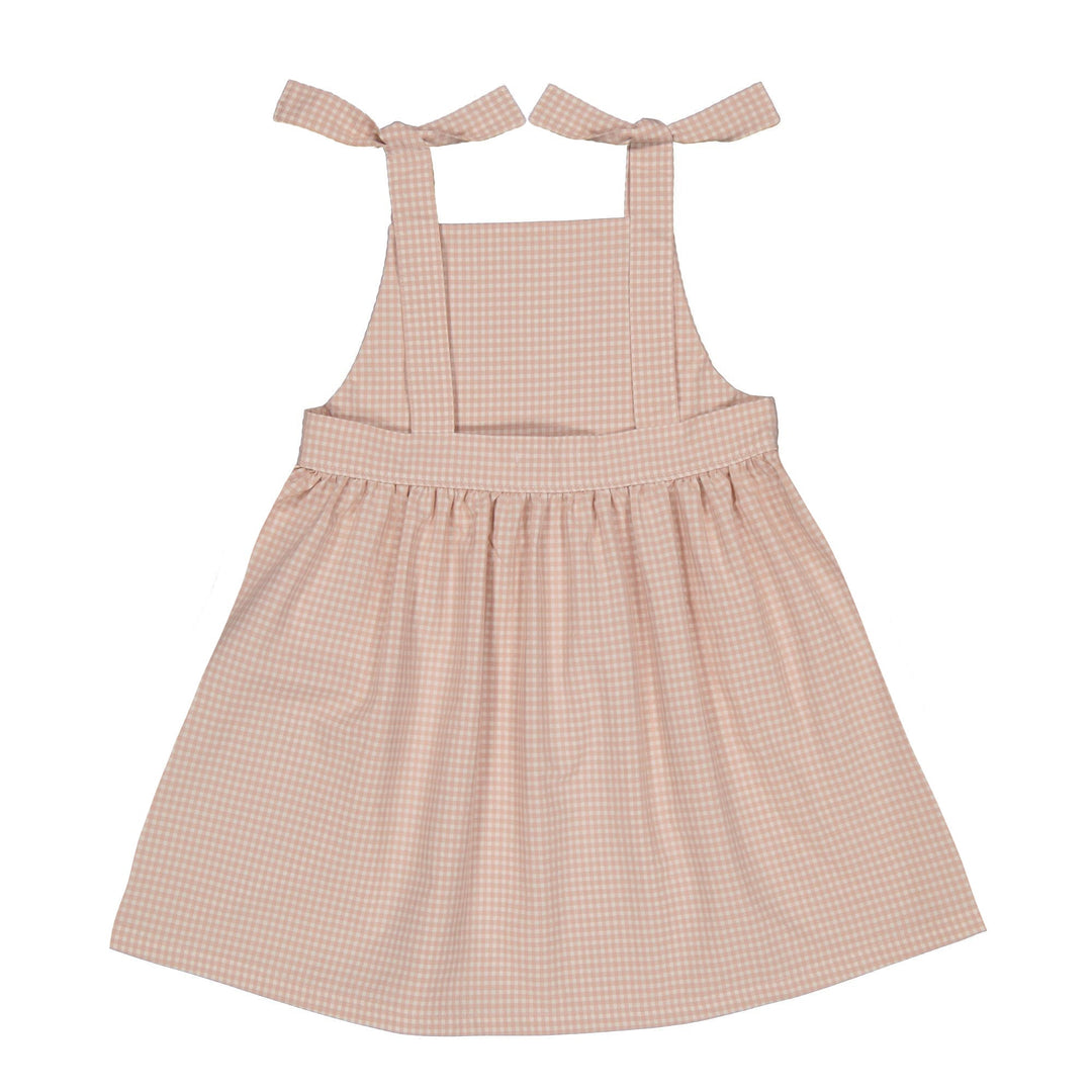 Marcelle Dress - Peach Gingham