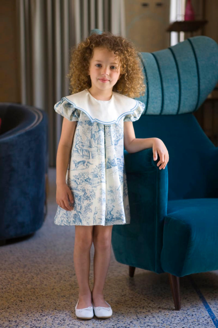 Federica - Light Blue Toile De Youy
