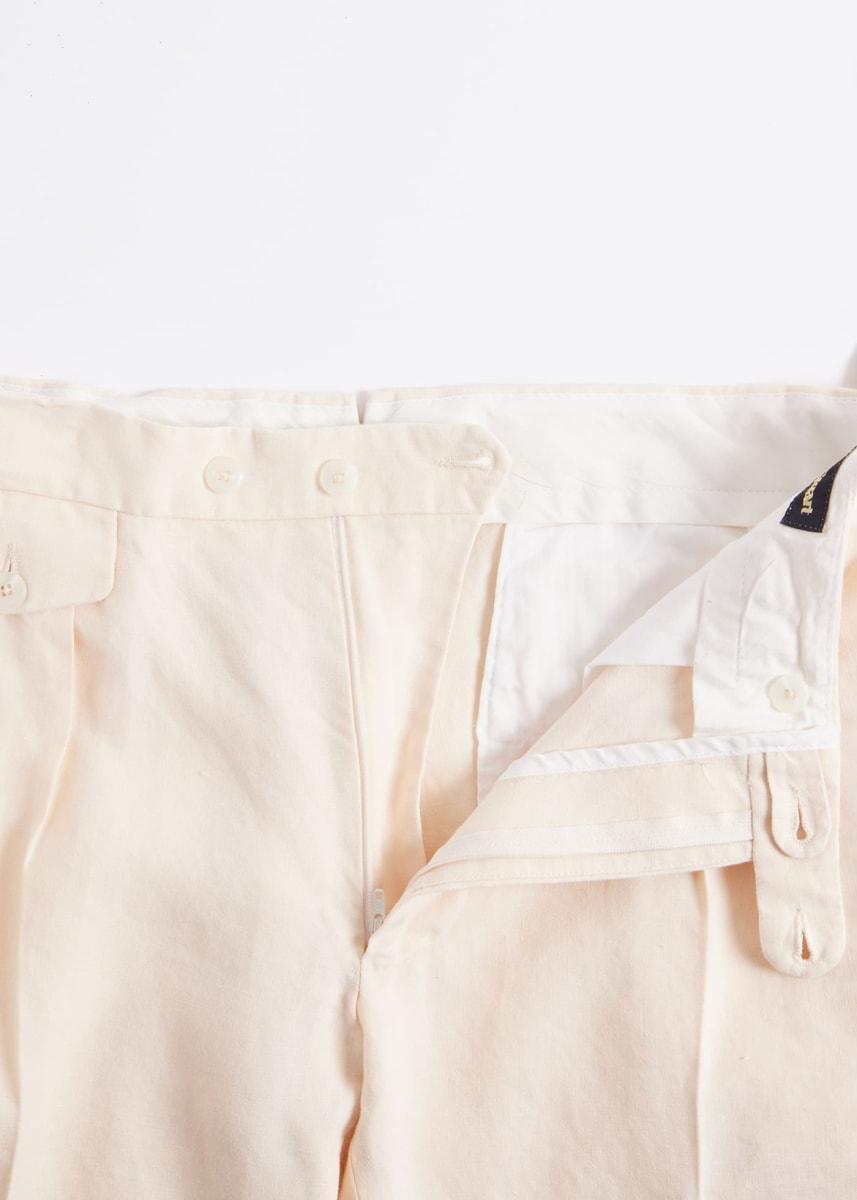 Linen Washed Pleated Front Trouser - Sand