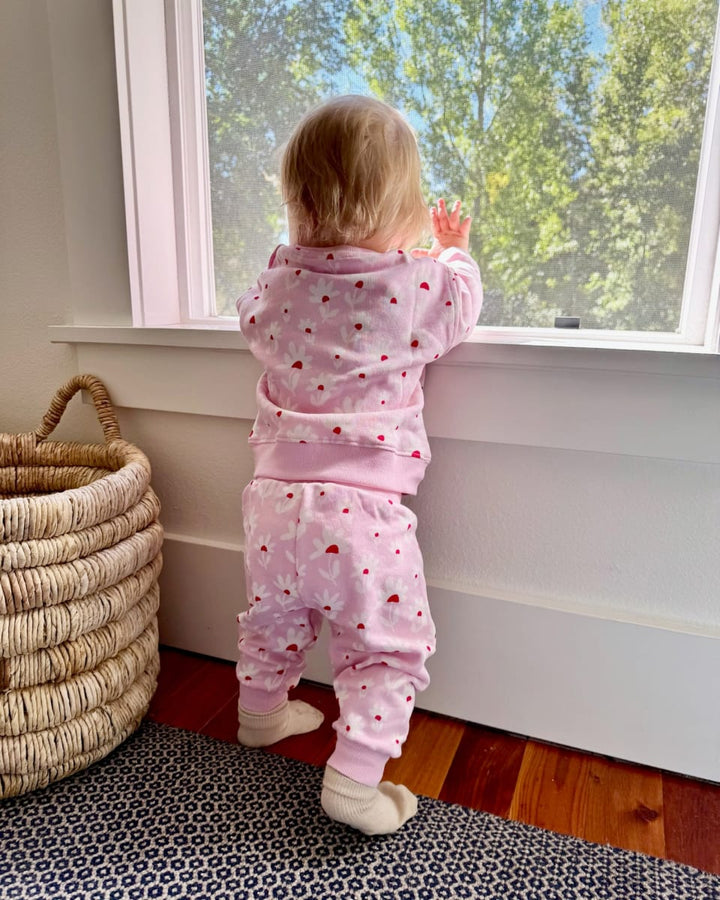 Baby Sweatpants - Flower Field Peony