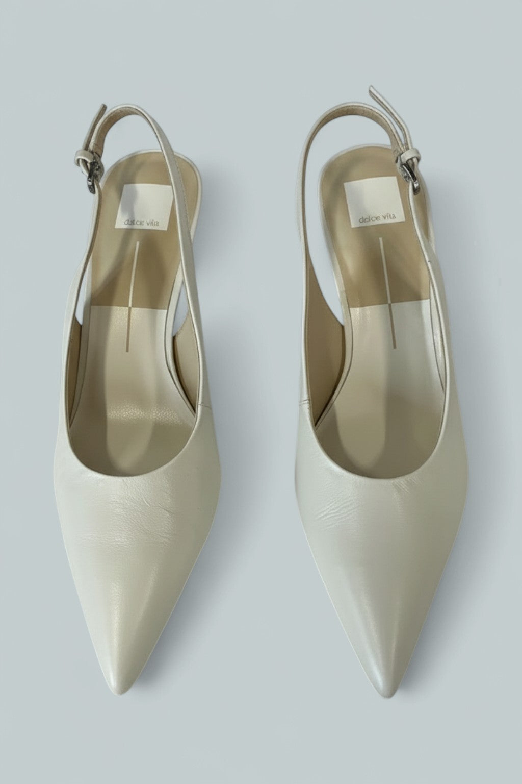 Women's Elasi Slingback Pumps - White Leather