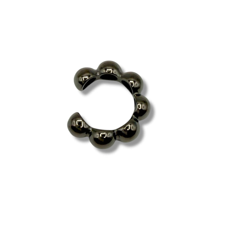 Orbit Bead Ear Cuff - Black