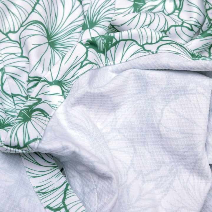 Aqua Terra Hibiscus Tech Button Up - Green
