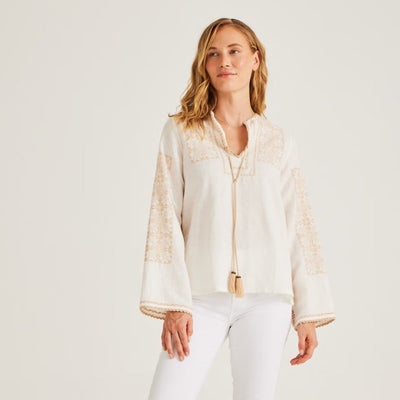 Cassandra Top - White/Beige