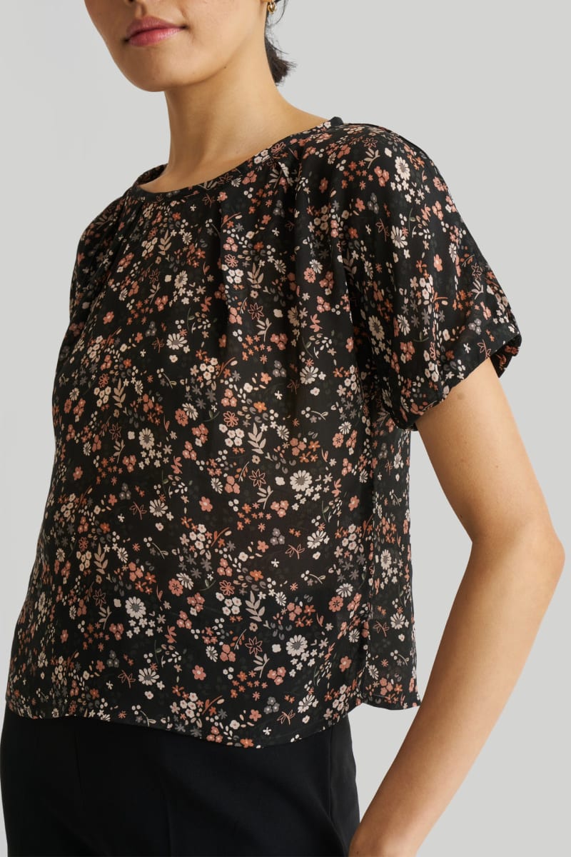 Balloon Sleeve Top - Wildflower Waltz