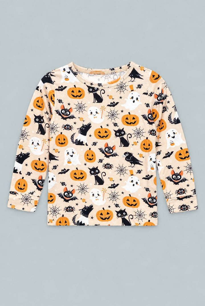 Big Kid Pajama Bats And Cats - Halloween