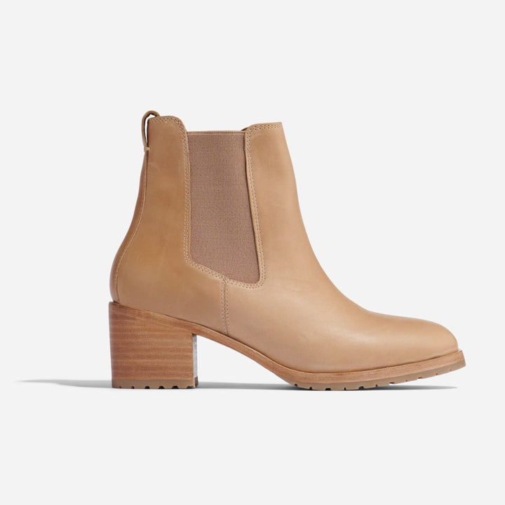 Ana Go-To Heeled Chelsea Boot - Almond