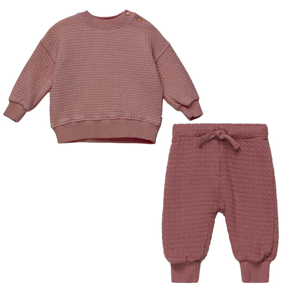 Padding Baby Sweatshirt & Pant - Pink