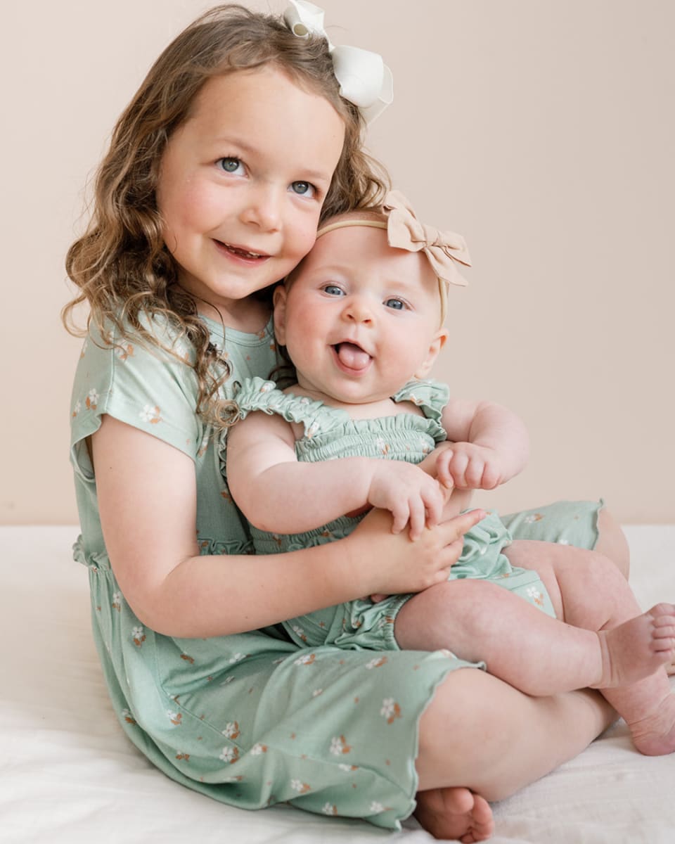 Emma Dress - Seafoam Floral