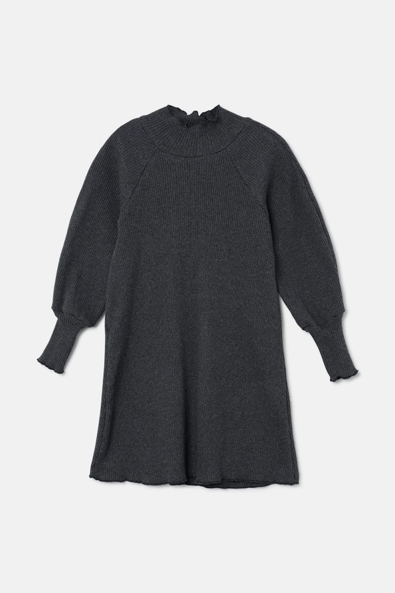 Soft Rib Dress - Dark Grey