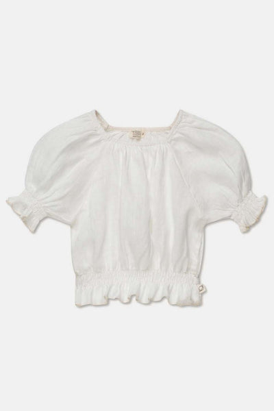 Linen crop top - Ivory