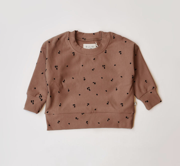 Spot Print Organic Sweater - Rust