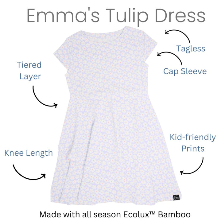 Emma's Tulip Dress - Purple Basketweave