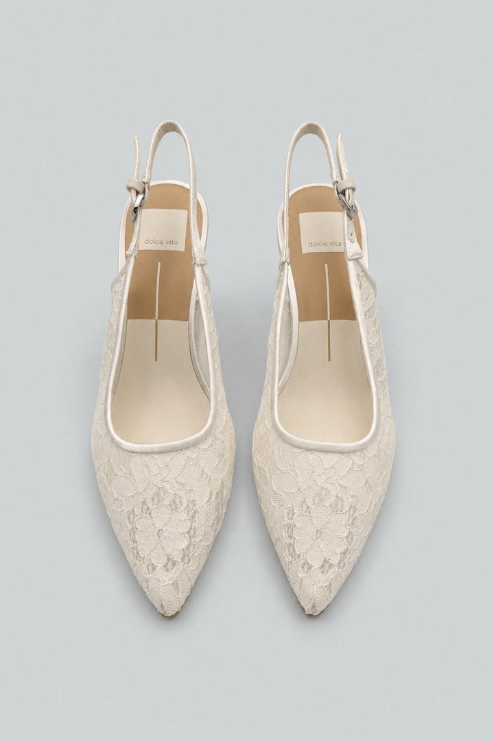 Yami Heels Lace - True White - 7.5 - Pumps