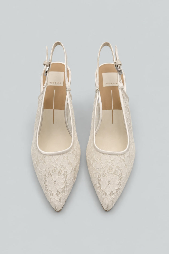 Yami Heels Lace - True White - 7.5 - Pumps