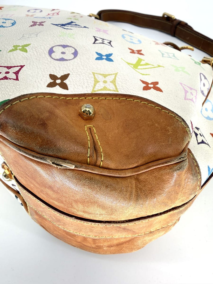 Pre-Owned Louis Vuitton Greta Crossbody Multicolor White