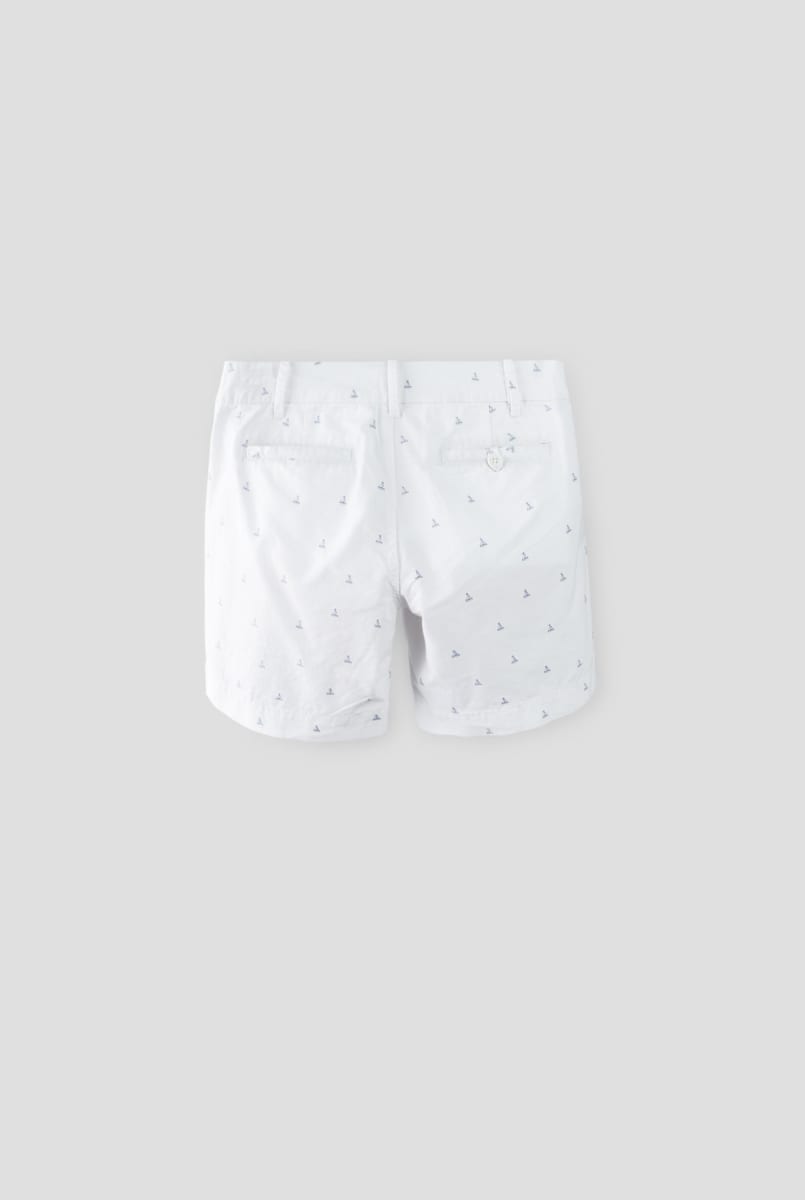 Boat Print Day Short - White