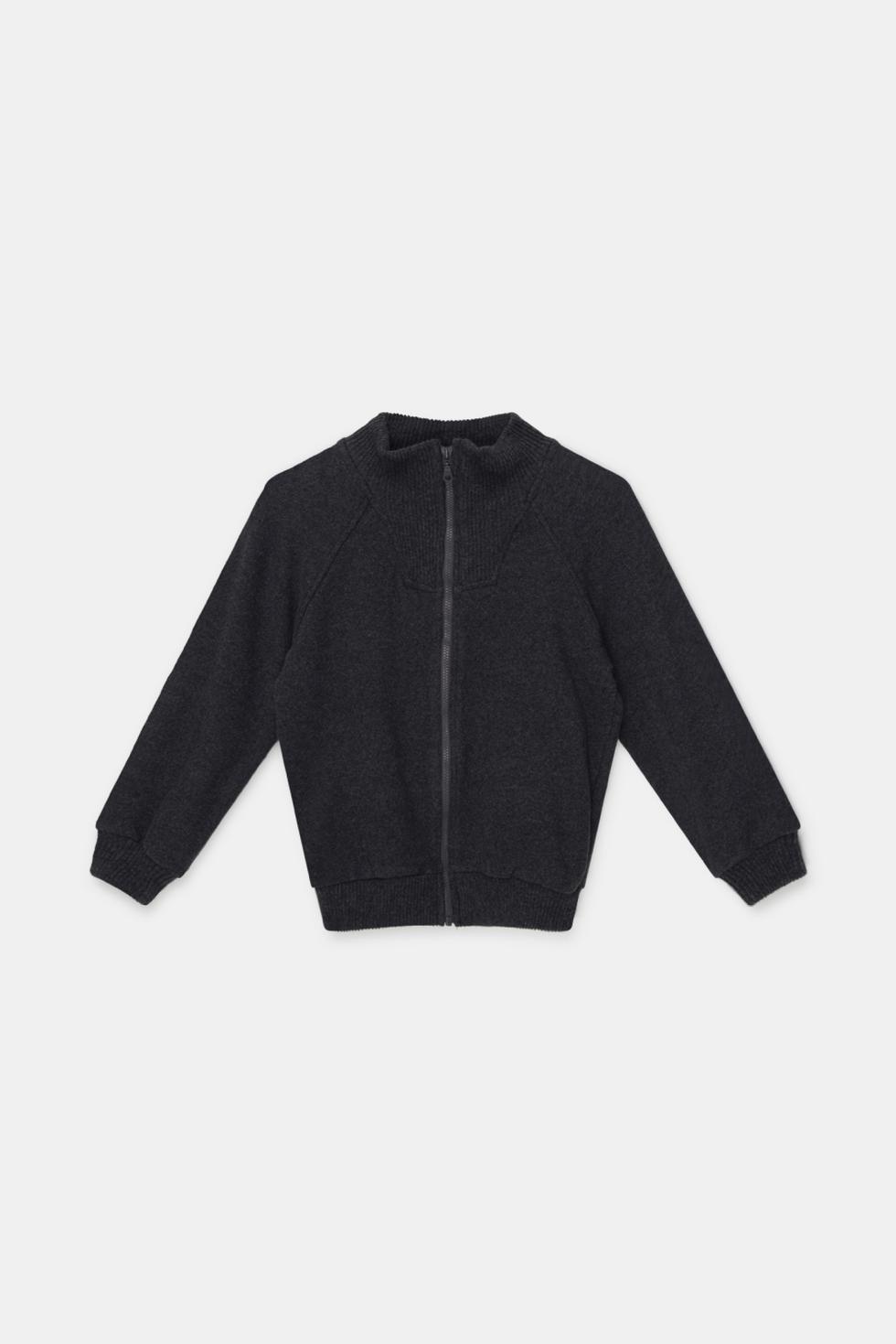 Organic knit jacket - Dark grey