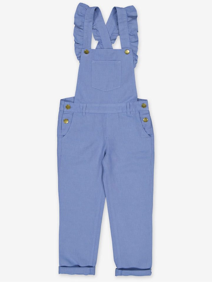 Georgette Linen Overall - Thistle Blue