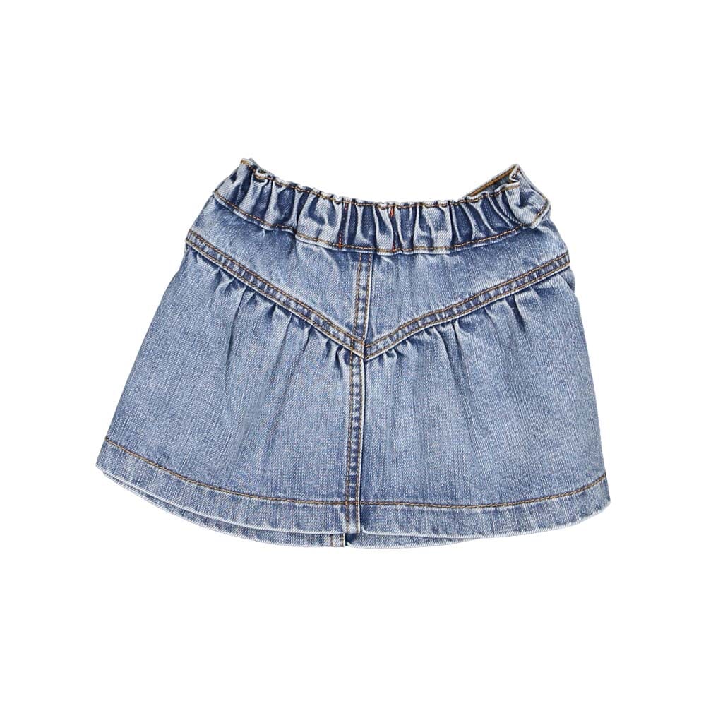 Mini Skirt - Washed Light Blue Denim Dresses + Skirts Piupiuchick 