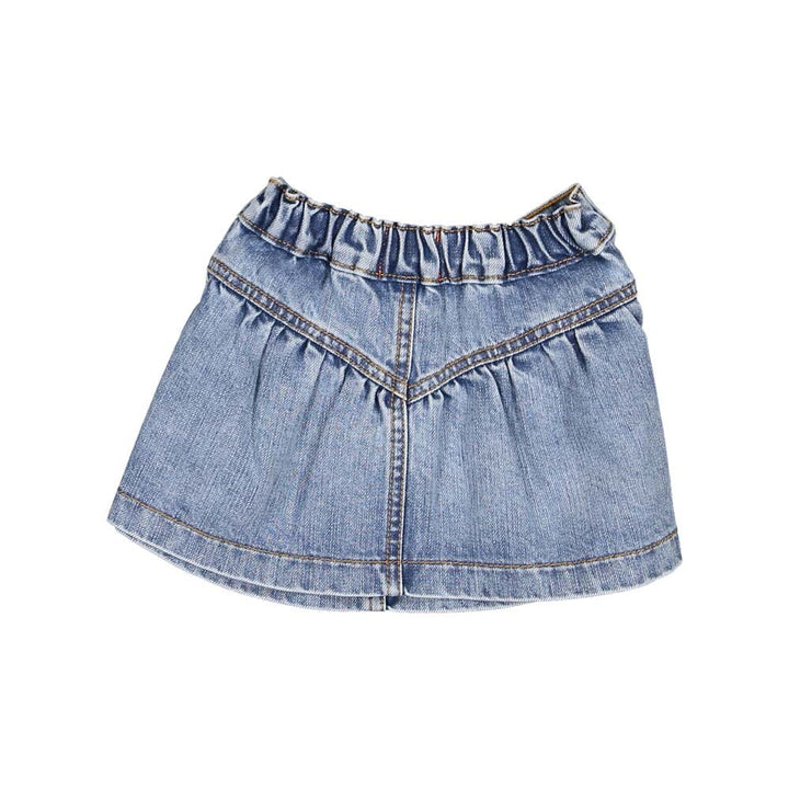 Mini Skirt - Washed Light Blue Denim