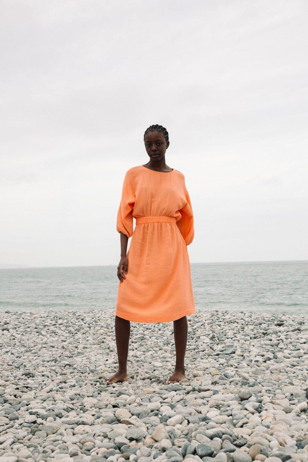 Ezili Organic Cotton Dress - Apricot