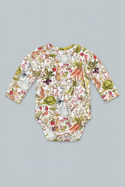 Side Snap Long Sleeve Bodysuit - Green