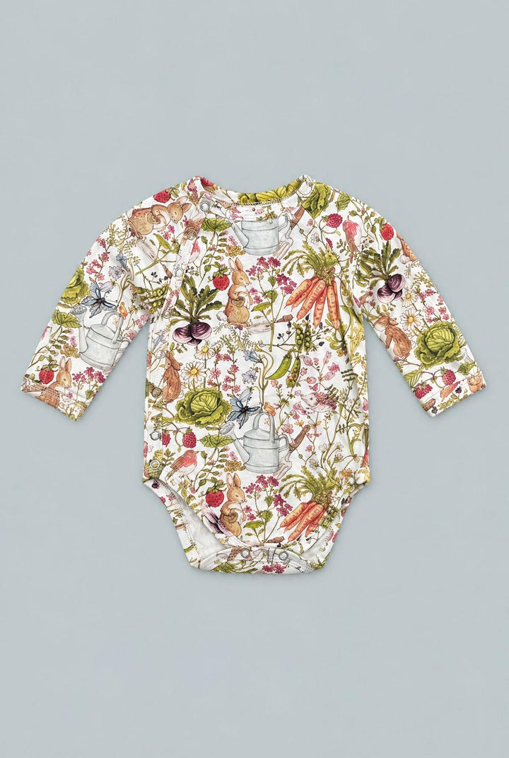 Side Snap Long Sleeve Bodysuit - Green