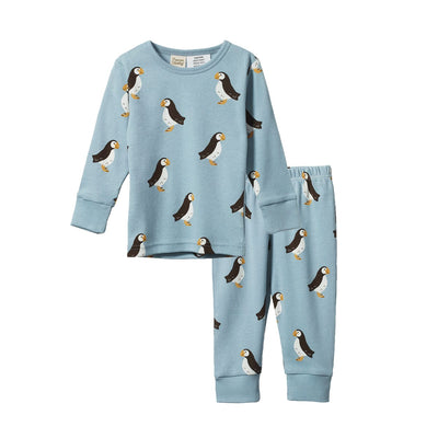 Long Sleeve Pyjama Set - Puffin Print