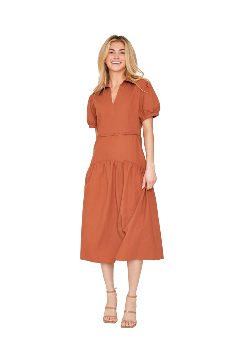 Annie Dress - Auburn Brown