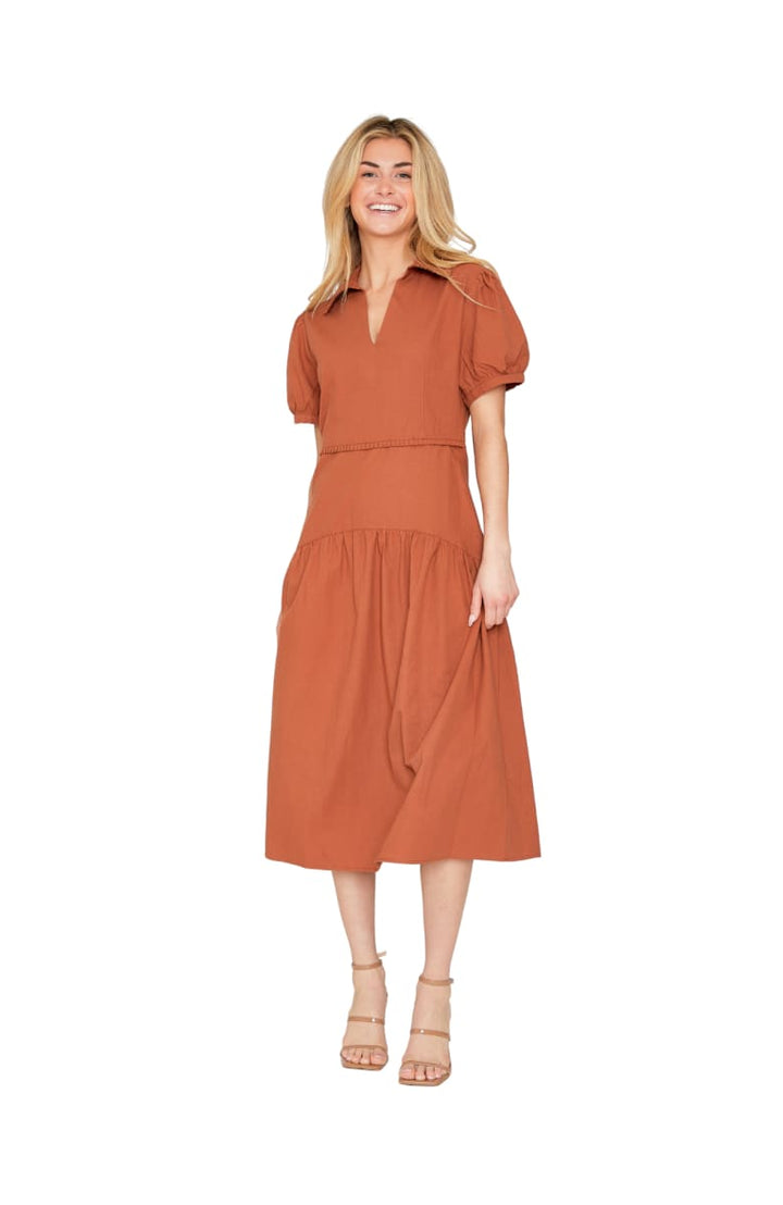 Annie Dress - Auburn Brown