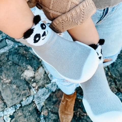 White Sole SlipKix™ - Panda