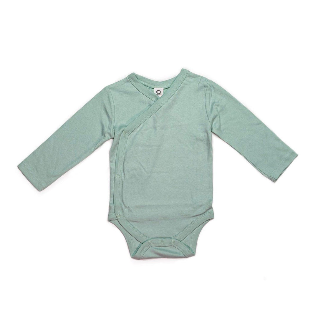 Classic Kimono Bodysuit - Long Sleeve - Caribbean Bodysuits + Onesies Colored Organics 