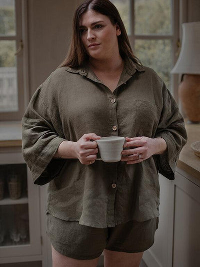 The Linen Short - Women's - Olive