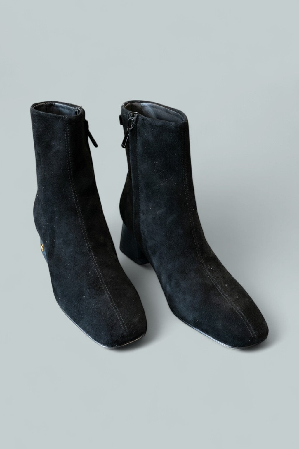 Women's Paige Square Toe Block Heel Ankle Booties - Black