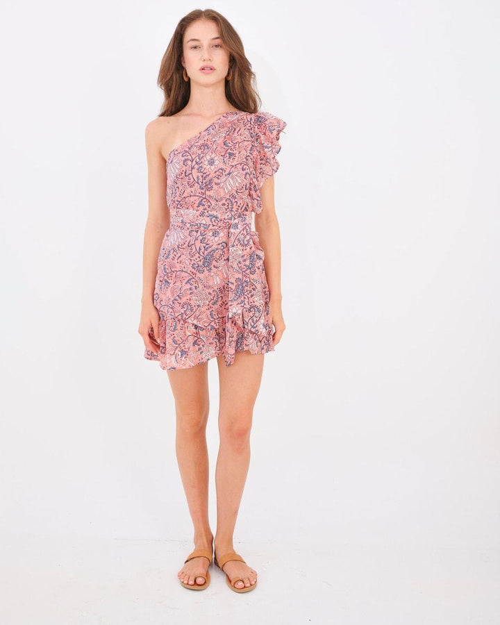 Nandi Dress - Pink-Blue Floral