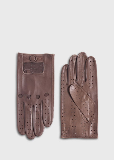 Nappa Leather Driving Glove - Chocolate