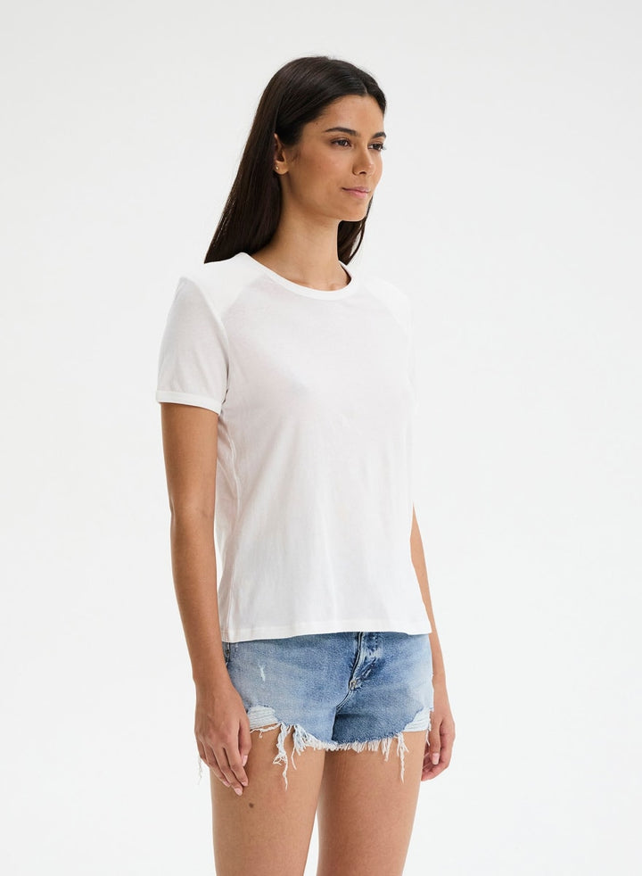 Franny Shoulder Pad T-Shirt - White