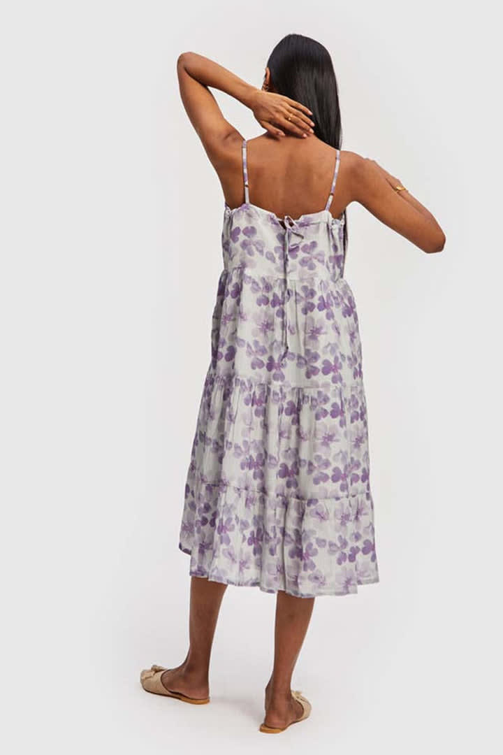 Mist Strappy Midi Dress - Purple Mist
