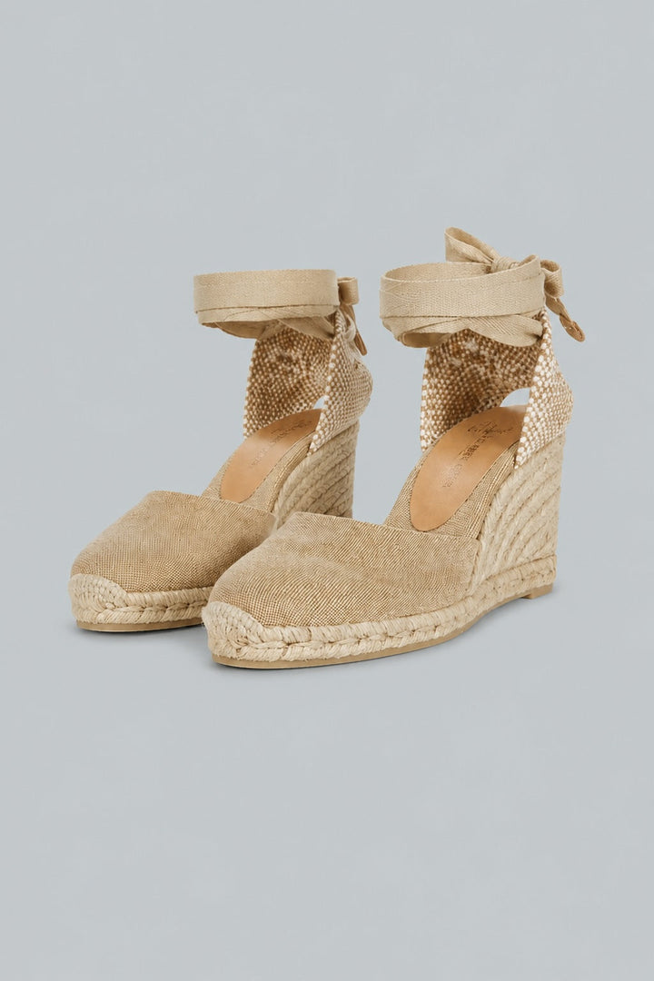Castaner Carina Espadrille Wedge Sandals - Ivory