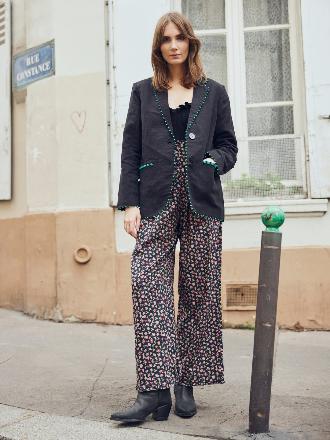 Kirby Pant - Black Rose Floral