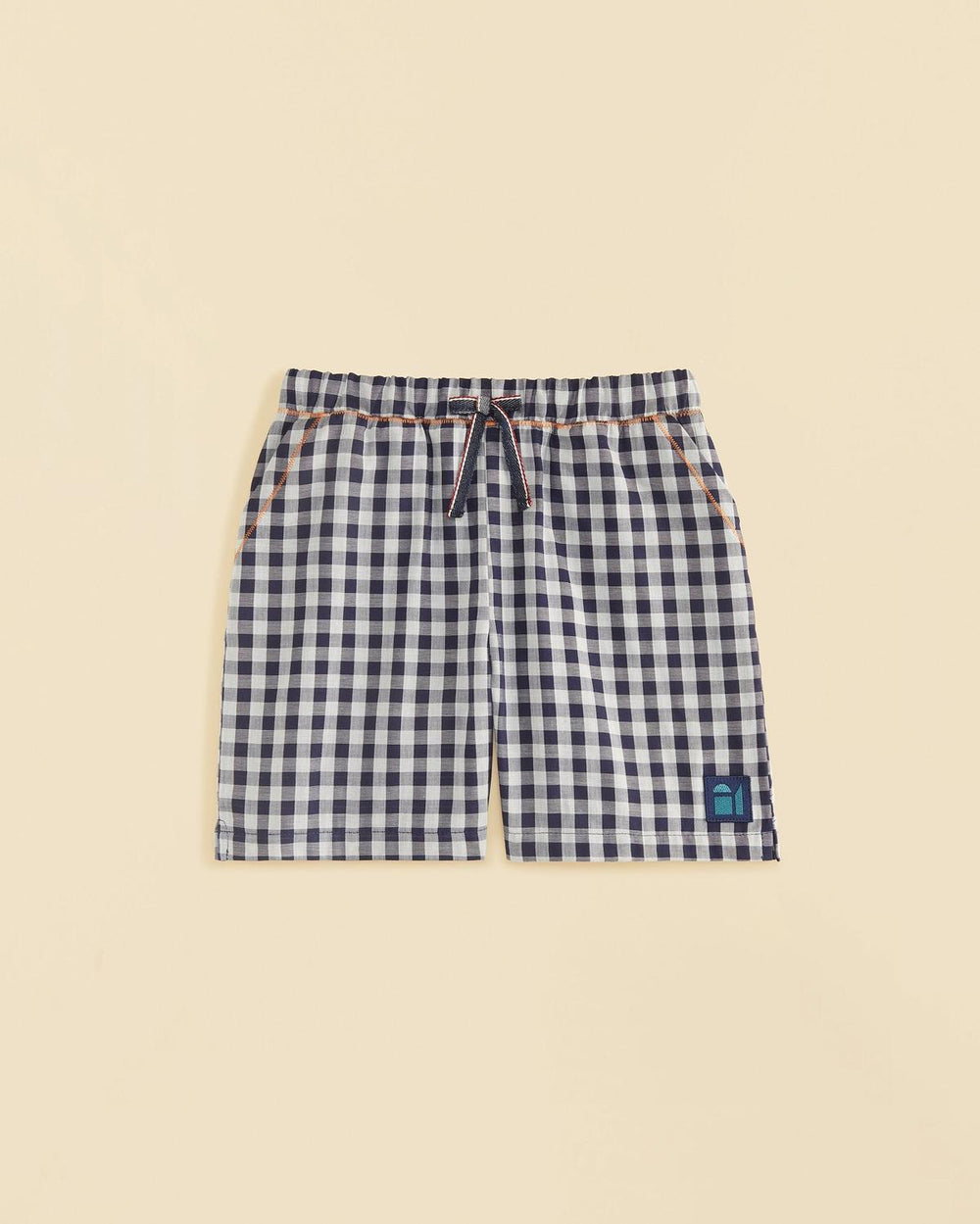 Navy Gingham Shorts - Shorts