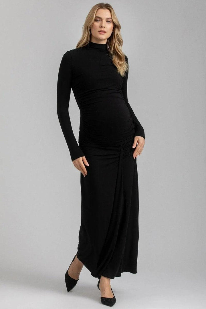OLIMPIA Maternity Top In Soft Bamboo Jersey - Black