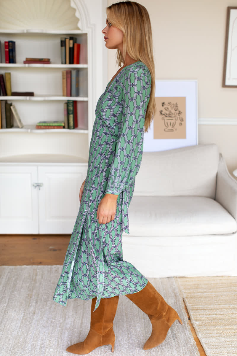 Bishop Sleeve Dress - Twin Chain Kashmir