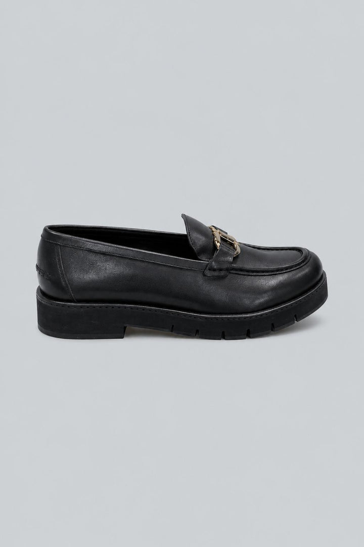 Women's Maryan Gancini Lug Sole Loafers - Black