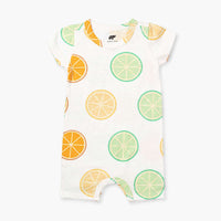 Slub Shorty Romper - Citrus Crush