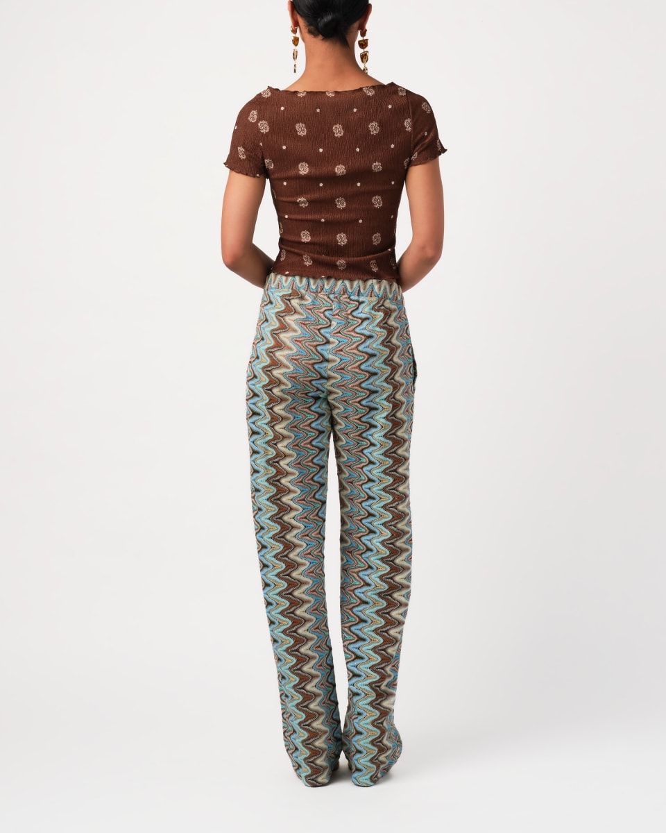 Blaire Pant - Blue Multi (Zig Zag)