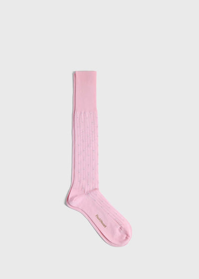 Dress Cotton Polkadots Sock - Pink/Grey